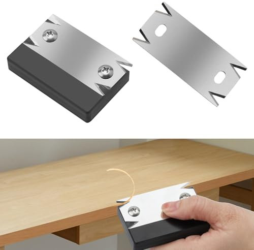 UOCAI Tagliabordi per La Lavorazione del Legno, Pialla per Legno Portatile Taglierina per Bordi Manuale con 1 Lama di Ricambio Antiscivolo Pialla A Mano per Legno PVC ABS