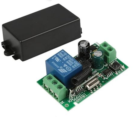 KONGMM Motore per cancello Scorrevole AC 250V 110V 220V 1CH 433Mhz Modulo relè Interruttore di Telecomando Universale Senza Fili Ricevitore for Motore cancello Porta del Garage