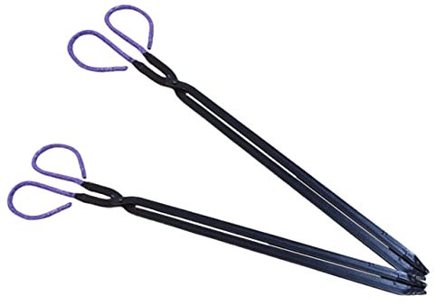 2 Piezas Pinzas de Barbacoa para Exterior Pinzas de Herramientas de Cocina para Asados y Fuegos Agarre Resistente y Antideslizante para Camping y Doméstico