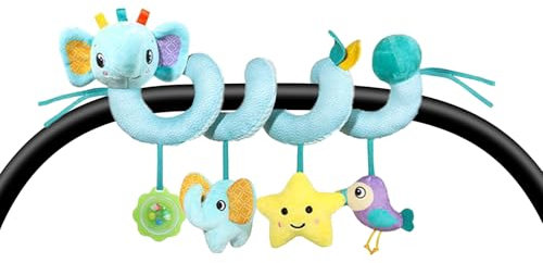 Yianyal Juguetes para Silla de Coche para Bebés - Juguete de Actividad para Silla de Coche | Adorno Sensorial De Peluche Colorido para Cochecito para Bebés De 0-3 Años Habilidades Cognitivas Unisex