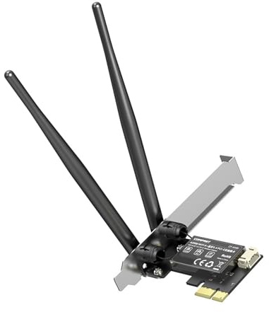 AX900Mbps - Tarjeta de expansión PCIe 5.4 compatible con Bluetooth para módulo WiFi 6 y corales con antenas SMA externas, kits de tarjeta de red PCIe