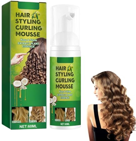Wonsters Mousse de volume pour cheveux, Hair Styling Mousse,Boost de volume de la mousse pour boucles et ondulations, définissante pour le coiffage de boucles souples