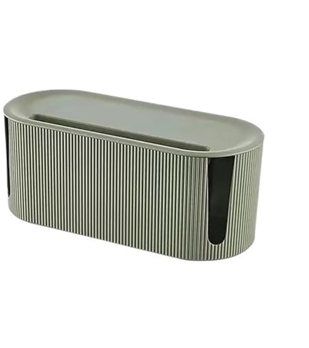 Support multiprise for câble de chargeur, boîtier prise courant, grande capacité, support rangement for bureau et maison Boîte cache-câble(Green)