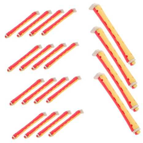 LOLIPPYY 24 Varillas para Rizar el Cabello sin Calor para Uso en Casa, Plástico Resistente Distribución Uniforme de Calor, Fáciles de Usar para Rizos Naturales