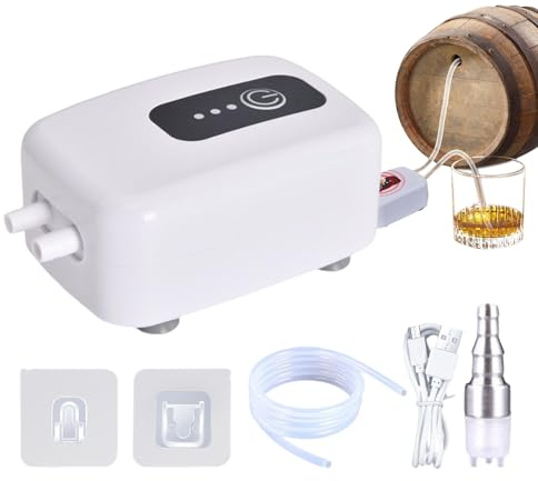 Pompa elettrica per il trasferimento del vino | Kit di attrezzature per la produzione di birra per uso alimentare - Pompa autoadescante a sifone automatico, per imbottigliare birra sidro