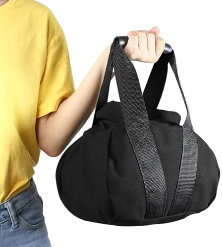 Bsbkoj Sandsack Workout | 0-15,9 kg Übung, Kugelhantel | Verstellbares Gewicht Sandsäcke für Training mit Griff – für Frauen Männer Fitness Kraft Yoga Sport Zuhause Gym
