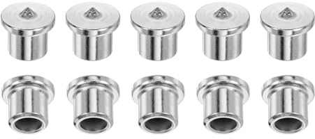 sourcing map Lot de 10 chevilles creuses de transfert centrales en tenon, goupilles de centrage de 12 mm, outil de perçage avec pointe tranchante pour outils de travail du bois