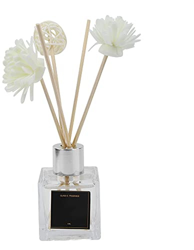 Difusor de de aceite esencial de ratán MEEVINWH, para fragancias del hogar, eliminador de olores natural, duradero de 30 ml, decoración elegante, purificación del aire, diseño (Lirio)