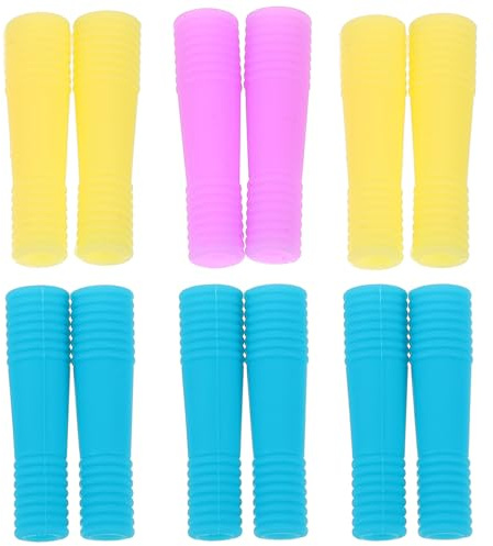BCOATH 6 Paia di Manicotti in Silicone Antiscivolo per Forbicine Unghie e Cuticole, Copertura Protettiva per Manico, per Uso Professionale e Domestico Colore Casuale