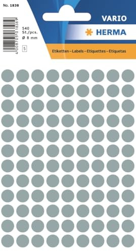 HERMA 10 x Vielzweck-Etiketten 8mm grau VE=540 Stück