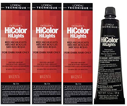 L'Oreal Excellence Hicolor Highlights Magenta 35 ml Haarfarbe (3er-Pack)