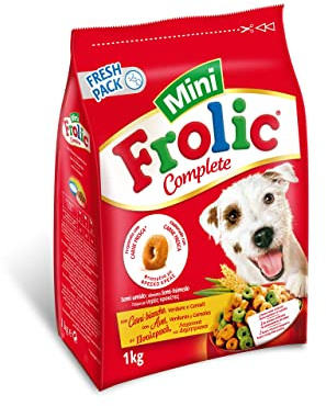 Frolic Hundefutter Trockenfutter mit Geflügel, Gemüse und Getreide, 6 Beutel (6 x 1kg)