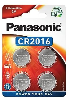 Panasonic CR2016 Lithium-Knopfzelle Dl2016 Ecr2016, 4 Stück