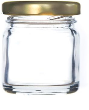 Wares of Knutsford Mini Glass Mini Jam Jars 41ml Pack 12 Gold Lid Wedding Favour Size Jam Marmalade Sweets Sample