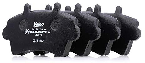 VALEO - Plaquettes de frein First - 301537 - Jeu de 4 plaquettes - Essieu avant - Entièrement équipés avec accessoires montés