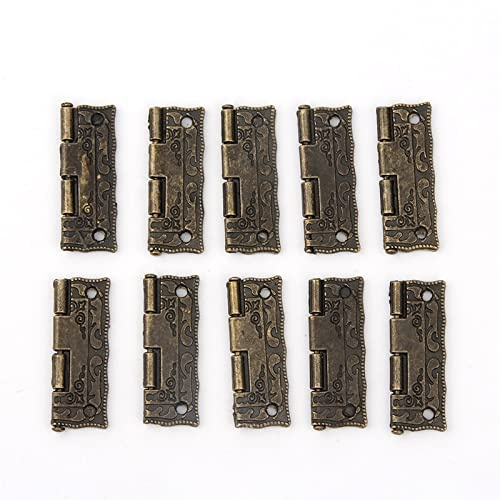 10 Stücke Retro Tür Scharniere Antike Bronze Schrank Schmuckschatulle Scharnier Tür Möbel Holz Fall Dekorative