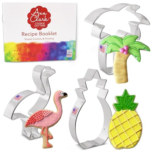 Ann Clark Tropical Hawaiian Cookie Cutter Set of 3, Made in USA