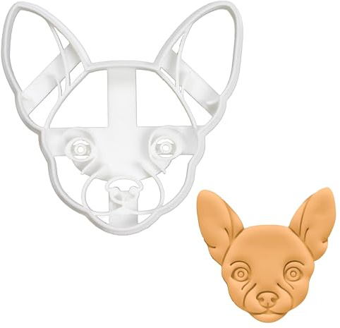 Chihuahua Gesicht Ausstechform, 1 Teil, Bakerlogy