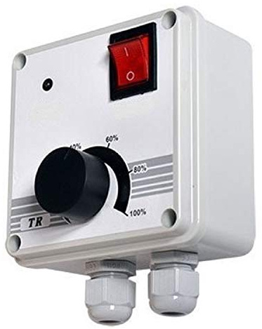 Industrie Drehzahlregler 900Watt, Drehzahlsteuerung für Ventilator, Gebläse, Lüfter, Ventilatoren 230V Drehzahlsteller Spannungsregler, Motor Motoren Dimmer 230 Volt V
