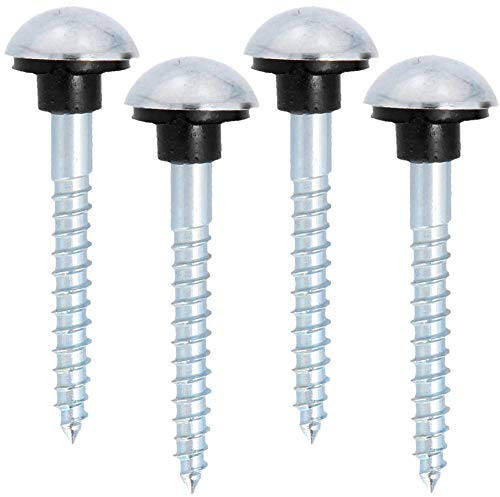4X Polished Chrome Mirror Screws 8G x 1½ Dome Head Cover Cap Wall Fixings Bathroom
