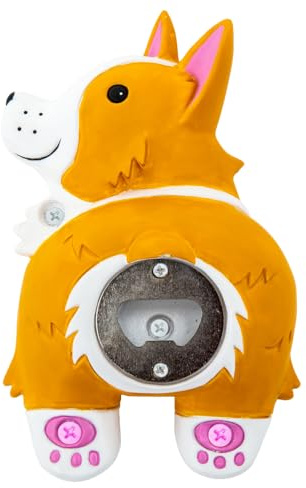 BigMouth Inc. Décapsuleur mural amusant Corgi - Accessoire de bar amusant - Excellente idée cadeau