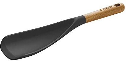 STAUB Premium Silikon Mehrzweck-Servierlöffel für Kochgeschirr – Küchenutensilien, antihaftbeschichtet, Schwarz