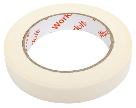 HOME IT® Work Ruban de Masquage 19 mm x 50 m – Ruban Adhésif pour Peinture Intérieure – Bords Nets Sans Bavures – Facile à Enlever – Pour Mur, Meuble, Fenêtre