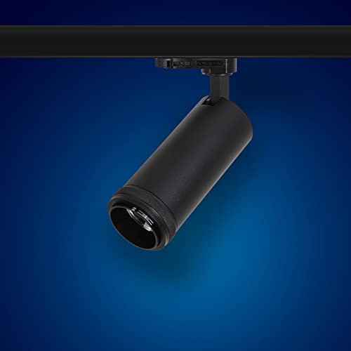 Mextronic 3-Phasen-LED-Strahler für Stromschienen LED 3 Phasen Strahl ZOM (B) 15W Warmweiss für Schienensystem