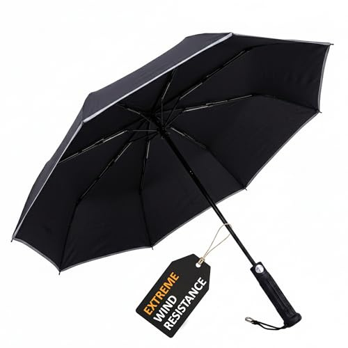 Uzi Tactical Self Defense Umbrella – Windproof Unbreakable Fiberglass with Carbide Tip - Lightweight, Large, Portable, Travel Umbrella for Men & Women – Combat-Ready for Rain, Snow & Wind