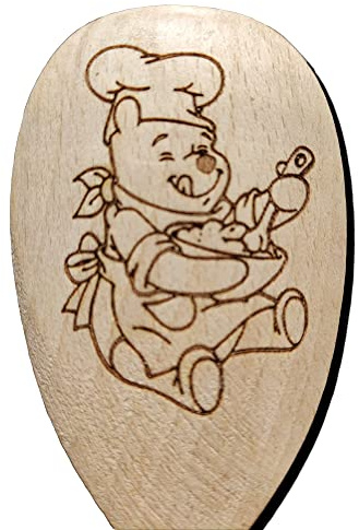 Backlöffel aus Holz mit Bärenmotiv