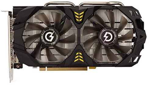 VBESTLIFE Carte Graphique RX580 8G GDDR5, Cartes Graphiques de Jeu GPU à Double Ventilateur 1244 MHz 14000 MHz 256 Bits, Prise en de la Carte Vidéo de Carte PCB D'interface Multimédia HD