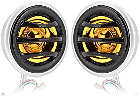 Qiilu 2 Stück Auto-Hochtöner, 12 V 150 W Mini Super Power Laute Dome Audio Stereo Lautsprecher Hupe