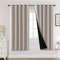 H.Versailtex Blackout Curtains, 100% Light Blocking, Thermal Insulated, Eyelet for Living Room, Bedroom, 66 x 72 Inch, 2 Panels, Beige
