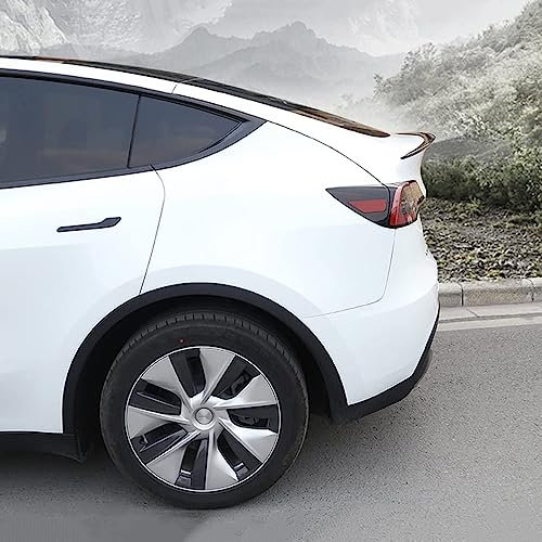 WJBBJW Für Tesla Model Y 2019–2022 Heckspoiler, Auto Spoiler Carbon Spoiler, Kohlefaser Auto Spoiler,1PCS Dauerhaft Kofferraum Spoiler Wing Lip Schwarz