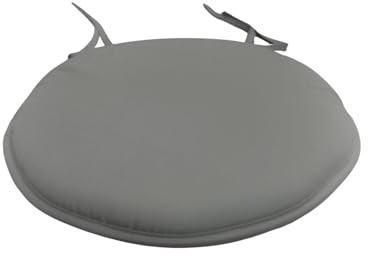 Round Bistro Chair Seat Pad Cushion Waterproof Foam Padding with Ties for Dining Chair Cushions Home Office Shop Bar Stool Indoor Outdoor Patio Garden Furniture Decoration 35CM (Grey, Pack of 4)