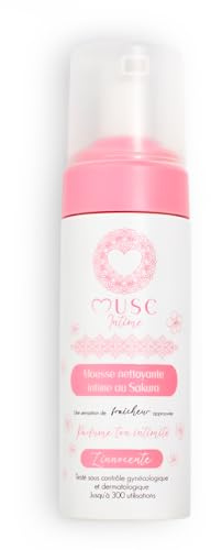 MUSC INTIME - Mousse Intime - Sakura - L'Innocente - Nettoie En Douceur - Testé Sous Contrôle Gynécologique - 94% D'Ingrédients Naturels - 150ml