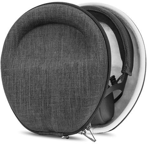 Custodia per cuffie Geekria Shield compatibile con Marshall Major V/IV/III, Mid ANC, Monitor III ANC e altro, custodia rigida da viaggio sostitutiva con organizer cavi (Black Diamond)