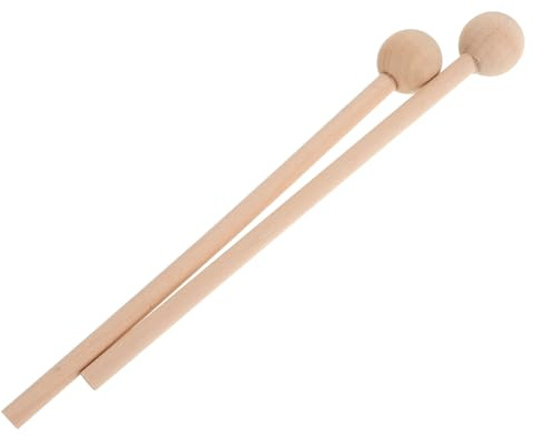 UPKOCH Wooden Rhythm Sticks Glockenspiel Sticks Xylophone Accessories 2pcs 12.18 Inch Wooden Mallets for Boys and Girls Early Music Education Orff Percussion for Music Exploration