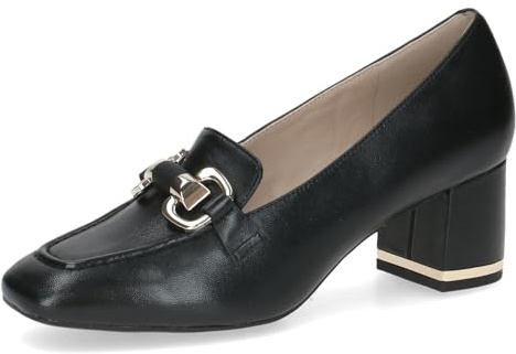 Caprice Damen Pumps aus Leder Karrèe, Schwarz (Black Nappa), 39 EU