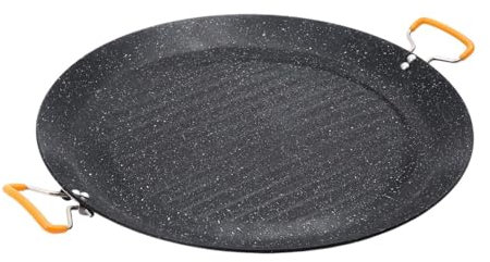Colcolo Korean BBQ Grill Pan Frying Pan Practical Teppanyaki Pan Barbecue Grill Plate Non Stick for BBQ Hiking Outdoor Vegetable