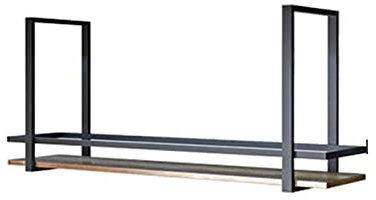 THGYJP Portabottiglie sospeso - Portabicchieri da Vino a soffitto - Portabicchieri da Vino in Legno massello di Ferro battuto, portaoggetti sospeso a soffitto, espositore da Parete, menso
