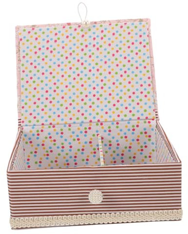 HOMSFOU Scatola -spilli da Cucito in Tessuto Motivo Creativo Scatola -Aghi Piccola e Compatta Organizer per Strumenti da Cucito e Accessori Te