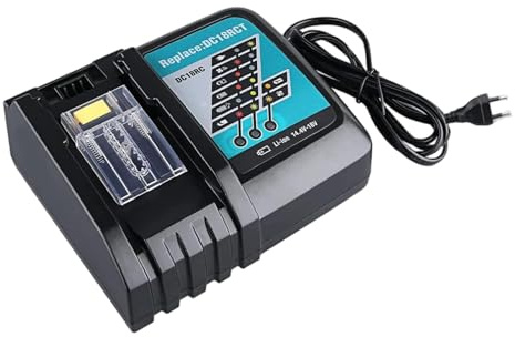 BXOXD DC18RC Chargeur rapide 14,4 V-18 V pour batterie au lithium DC18RA DC18RD BL1860B BL1850 BL1430 BL1415 BL1840B BL1830 pour chargeur 18 V