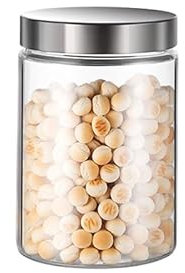 Luminexia Barattoli per conservazione cibi Barattoli di Vetro Senza Piombo,Bottiglie di stoccaggio del Grano con coperchi,lattine di Latte in Polvere,lattine di tè,sigillate,Resistenti all'umidità