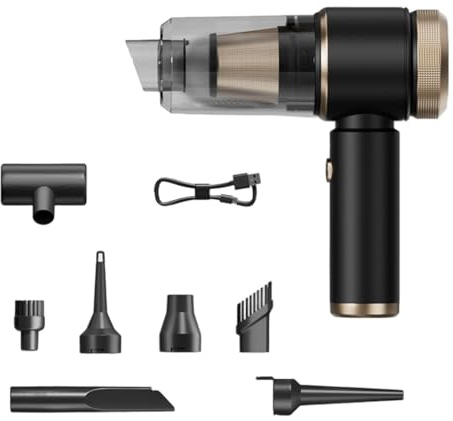 KMGDM Aspirateur à main sans fil à faible bruit haute puissance adapté pour voiture et maison Technologie cyclonique double moteur Design silencieux