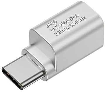 Obotsnoi ALC5686 Puce USB C Casque Amplificateur 32bit/384kHz Corps en Aluminium Plug & Play pour Smartphones/PC Amplificateur d'écouteurs