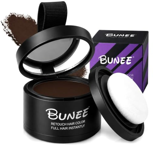 Marrón Oscuro Hairline Powder, 4g Retocador de Raíces en Polvo Para Mujeres y Hombres, Resistente al Agua y al Sudor, Cubre Áreas De Cabello Fino Adecuado para Maquillaje Estilo de Cabello