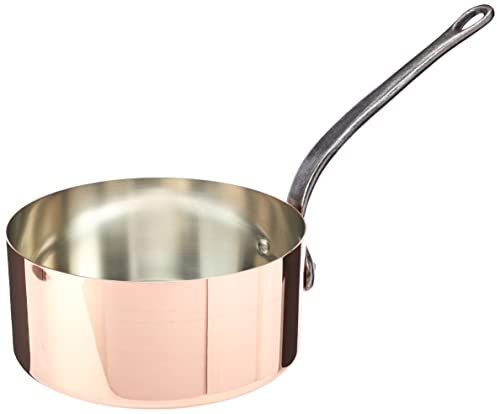 Baumalu 201026 Casserole en Cuivre et Manche en Fonte - 20 cm, Orange