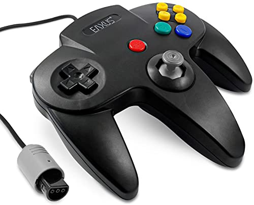 Eaxus® Controller geeignet für Nintendo 64 - N64 Controller Gamepad, Schwarz