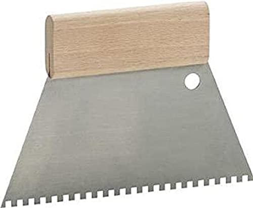 KWB Zahnspachtel, 180mm, 4mm gezahnt, holzgriff, zahnkelle, spachtel, trapezspachtel